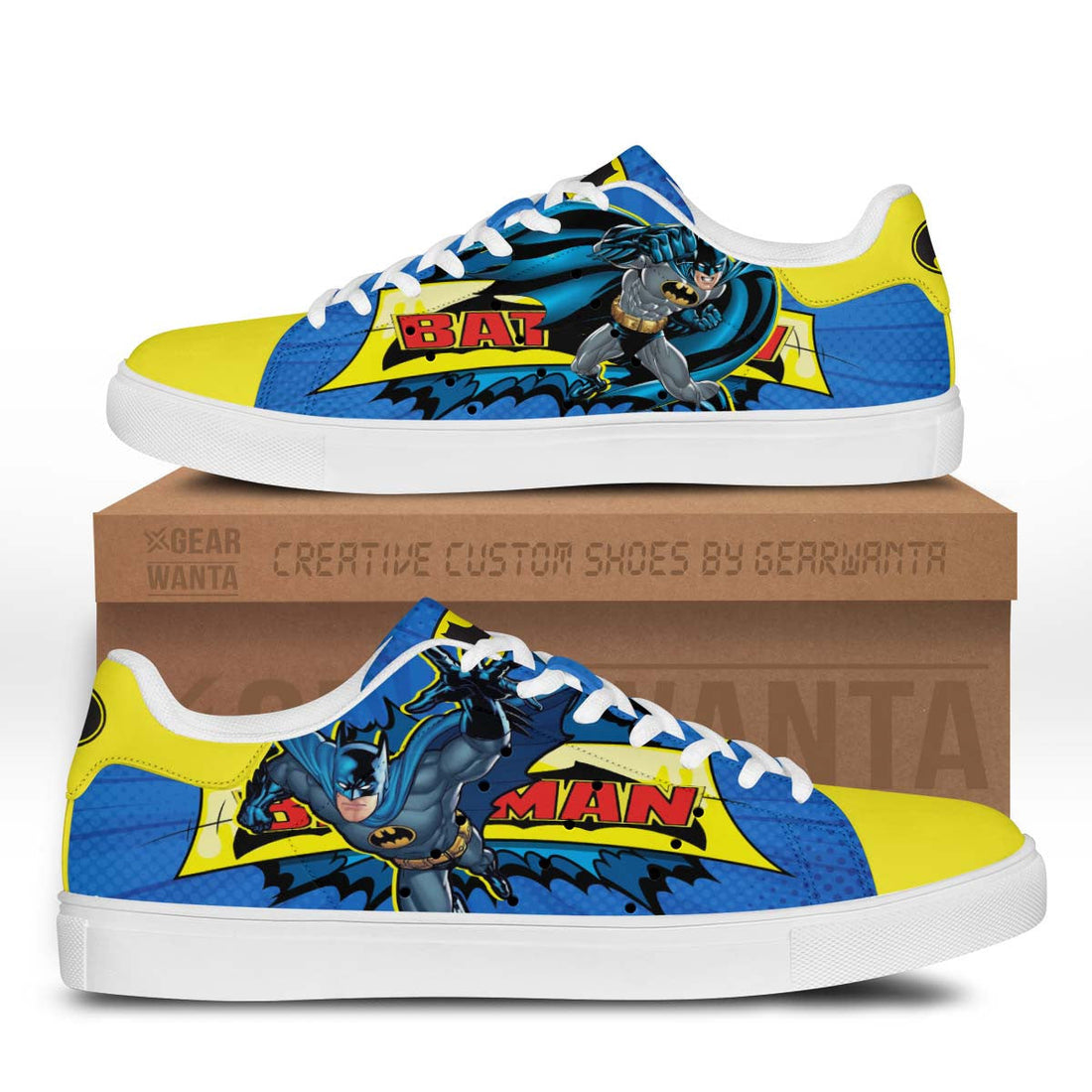 Batman Stan Shoes Custom Super Heroes Cartoon Shoes-Gear Wanta