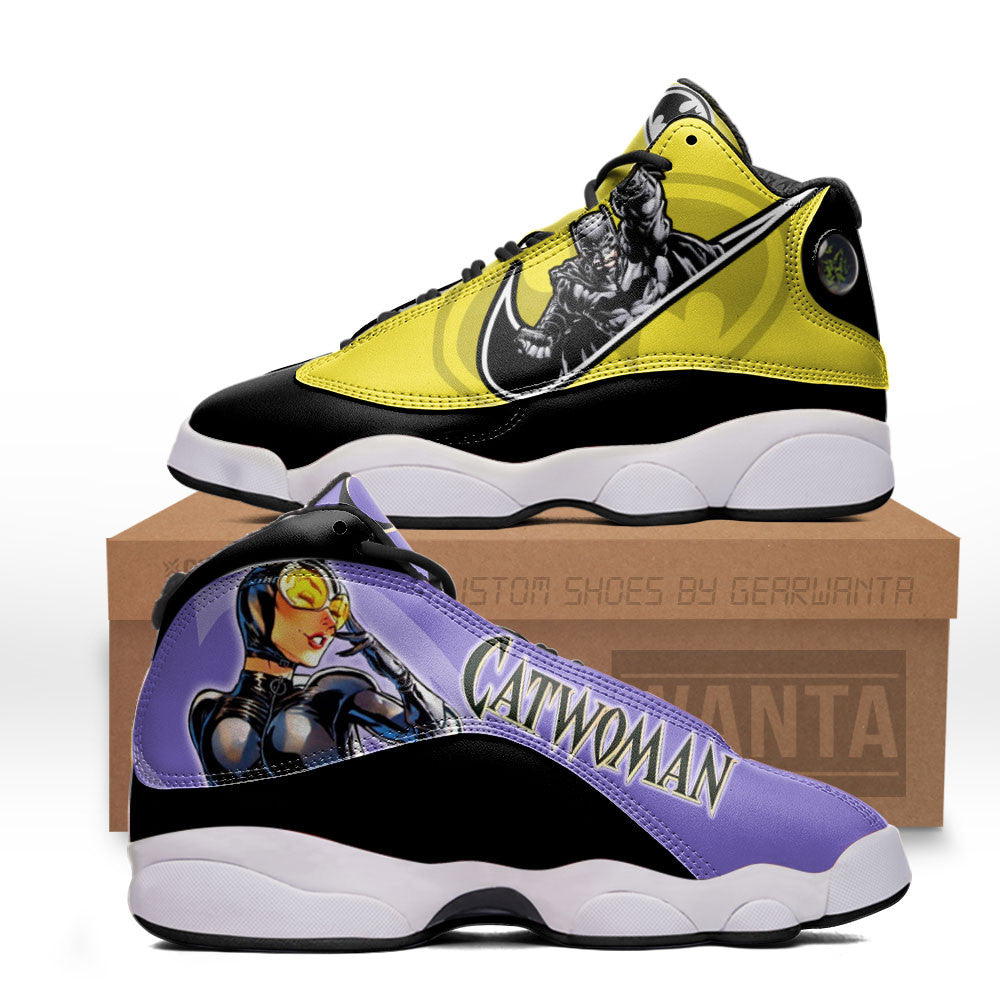 Batman vs Catwoman J13 Sneakers Super Heroes Custom Shoes-Gear Wanta