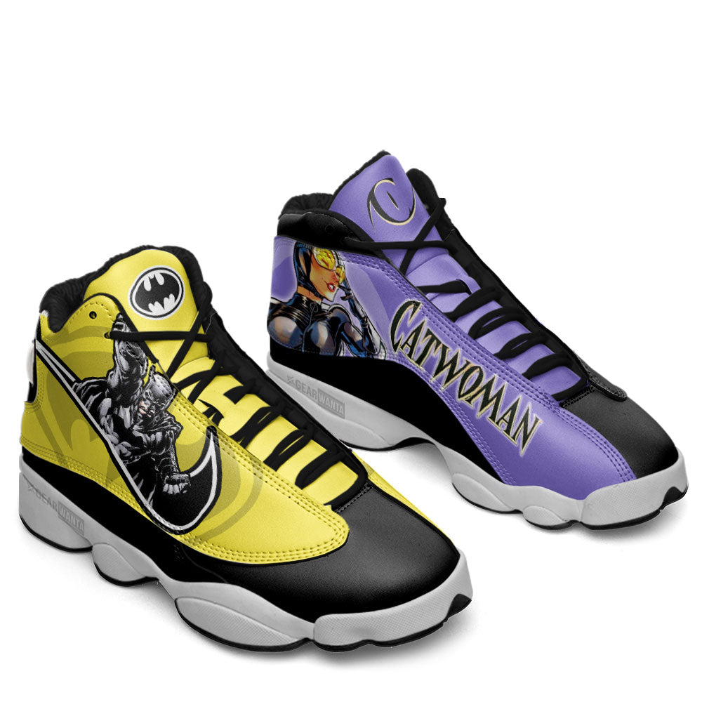 Batman vs Catwoman J13 Sneakers Super Heroes Custom Shoes-Gear Wanta