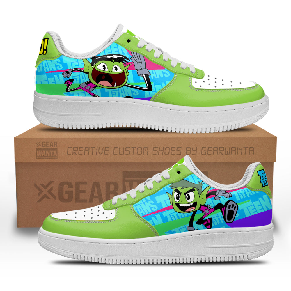 Beast Boy Air Sneakers Custom Teen Titan Go Cartoon Shoes-Gear Wanta