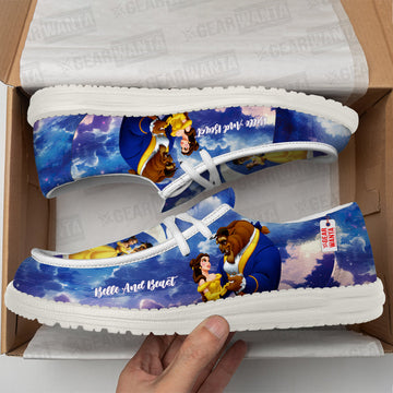 Belle And Beast Canvas Loafer Shoes Vanlentine's Gifts Idea-gearwanta.com