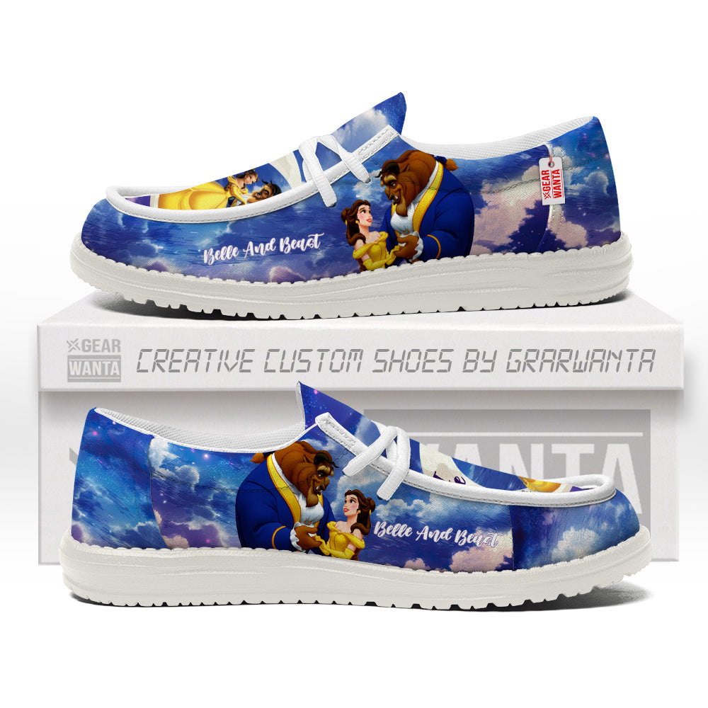 Belle And Beast Canvas Loafer Shoes Vanlentine's Gifts Idea-gearwanta.com