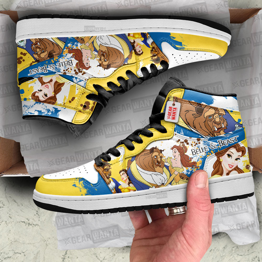 Belle and Beast J1 Shoes Custom For Fans- gearwanta.com