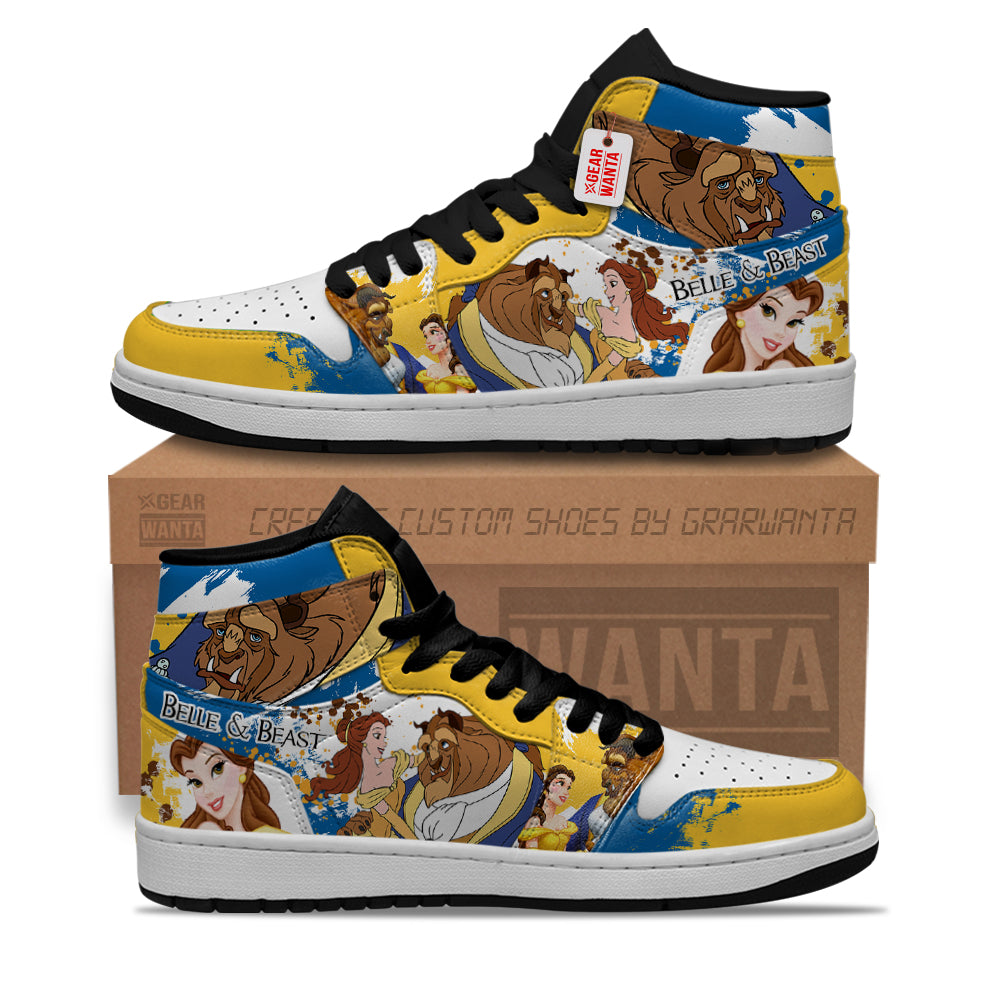 Belle and Beast J1 Shoes Custom For Fans- gearwanta.com