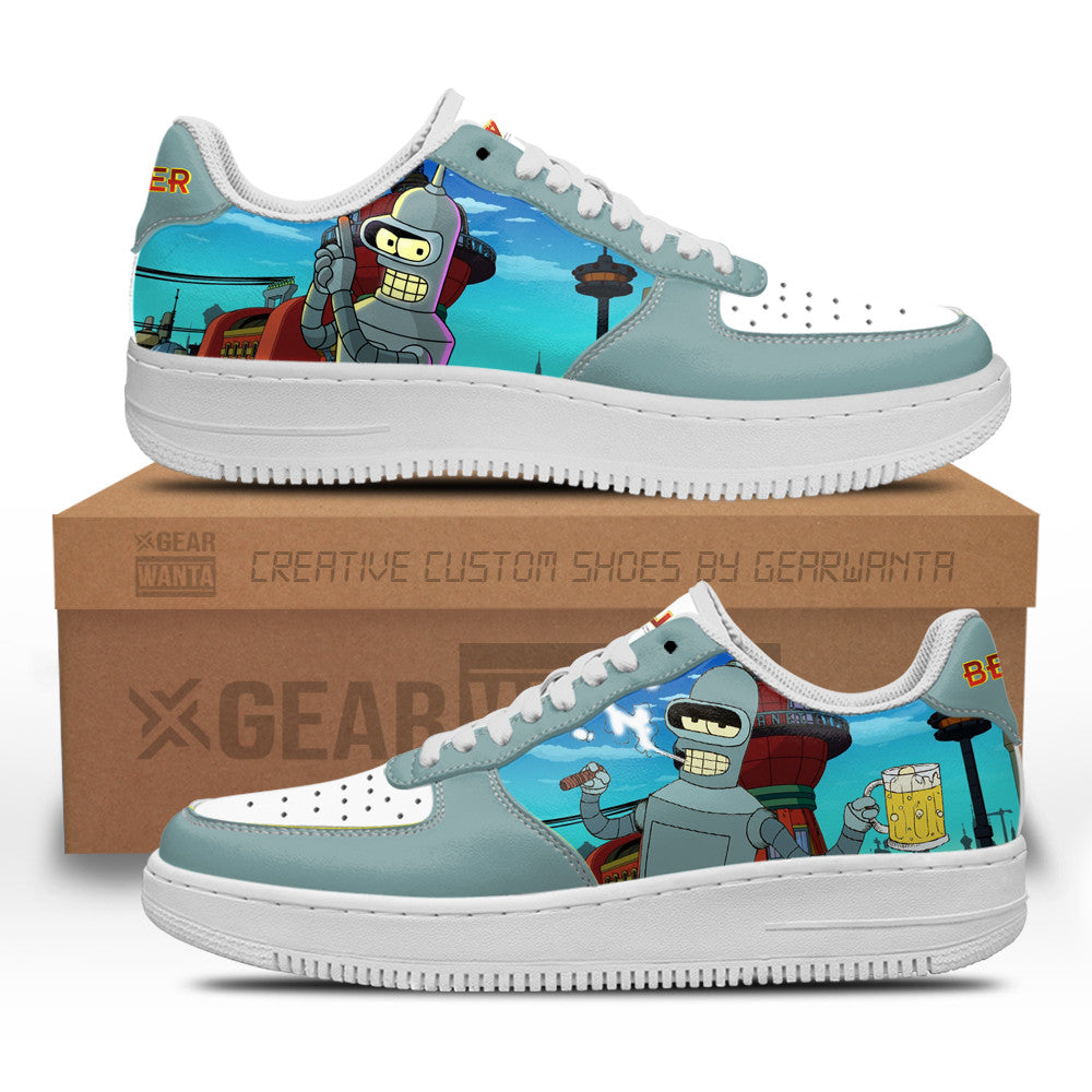 Bender Futurama Custom Air Sneakers QD12 Gear Wanta