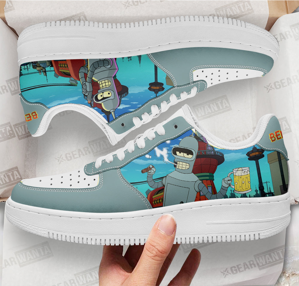 Bender Futurama Custom Air Sneakers QD12-Gear Wanta
