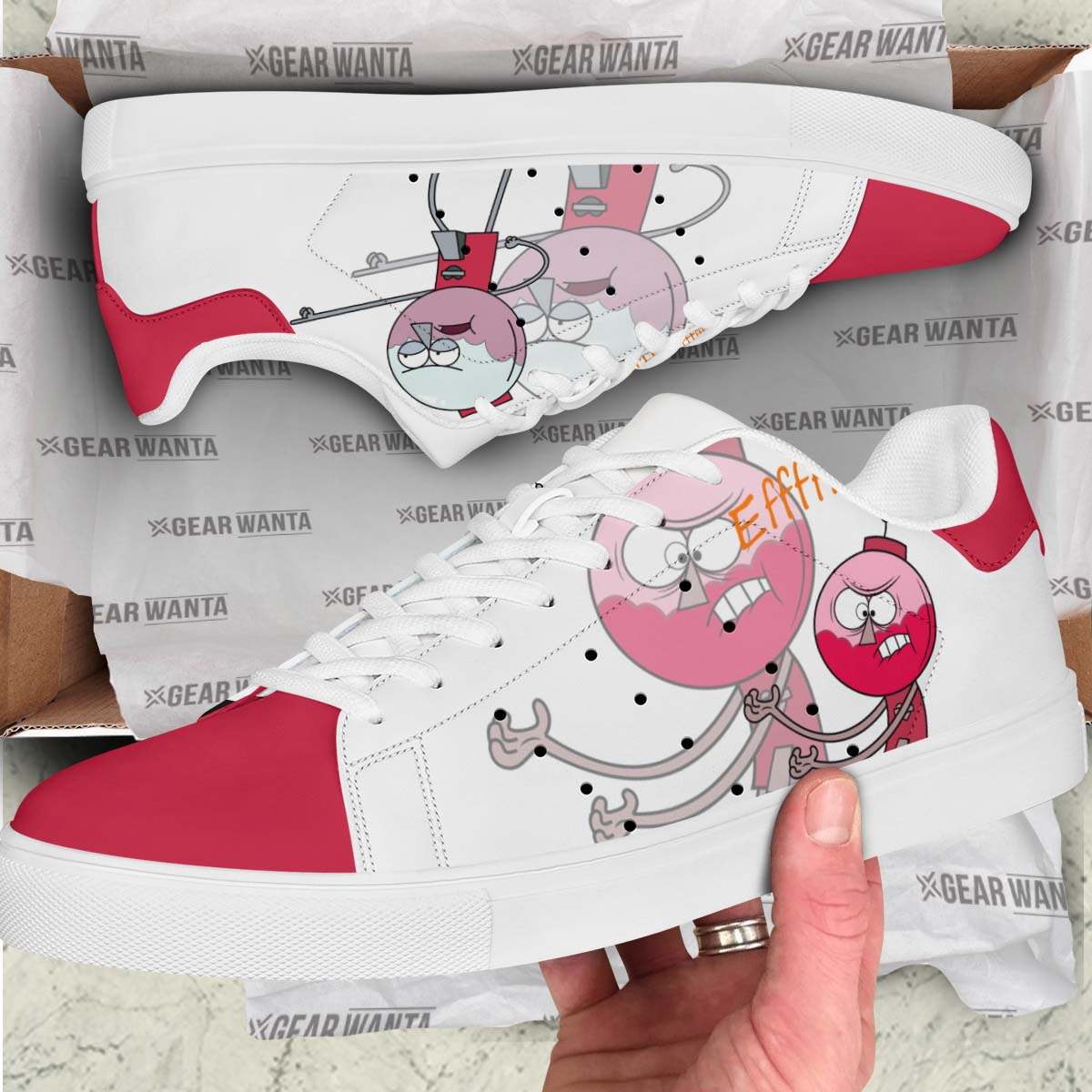 Benson Stan Shoes Custom Regular Show Cartoon Shoes-Gear Wanta