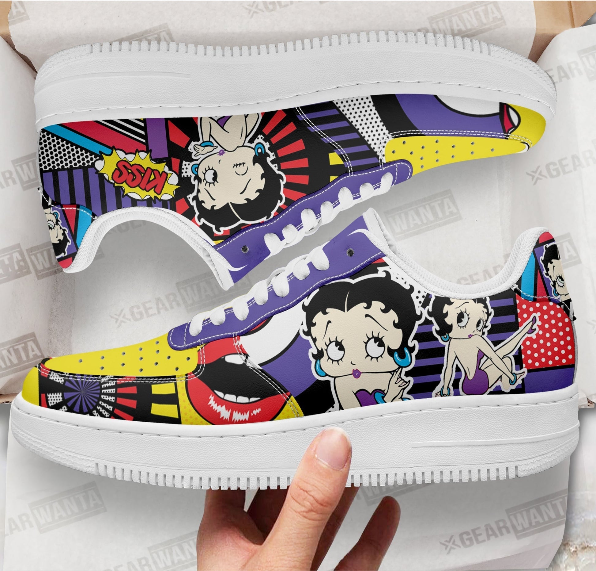 Betty Boop Air Sneakers Custom Shoes-Gear Wanta