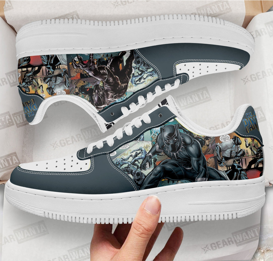 Black Panther Air Sneakers Custom Superhero Comic Shoes-Gear Wanta