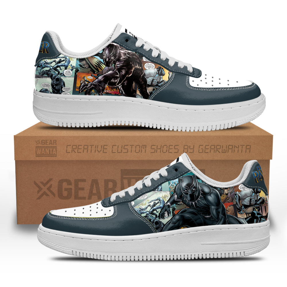 Black Panther Air Sneakers Custom Superhero Comic Shoes-Gear Wanta