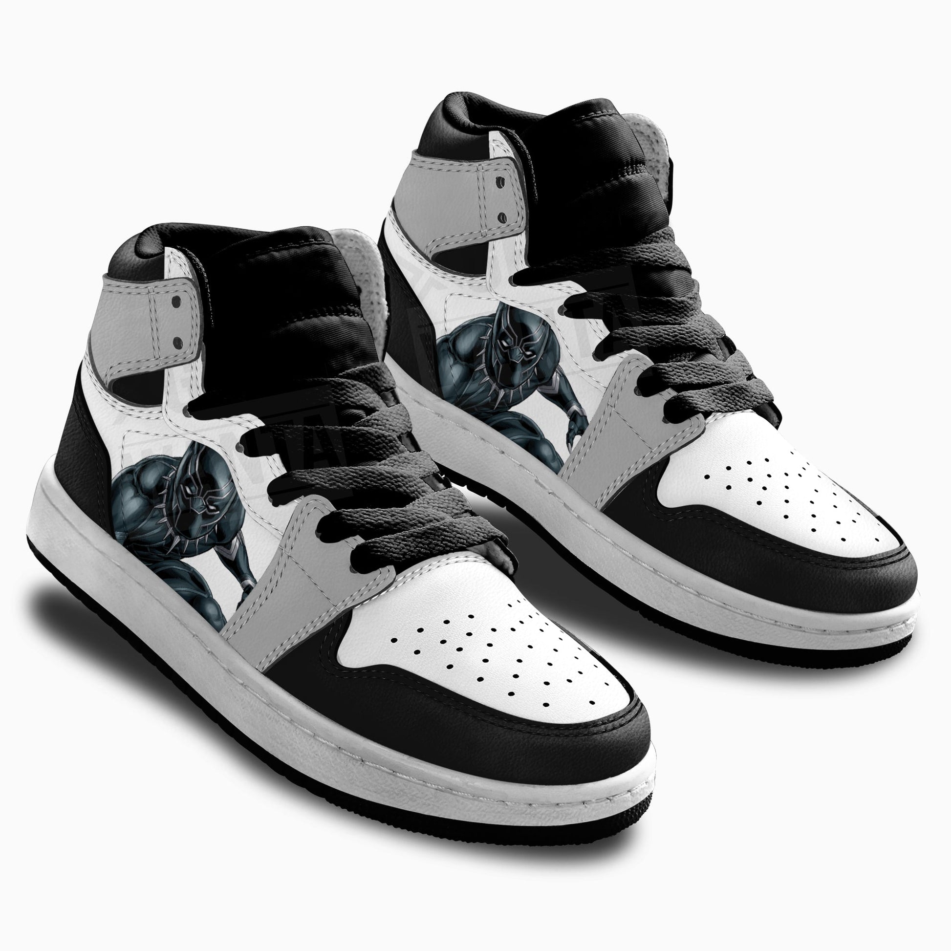 Black Panther Superhero Kid Sneakers Custom-Gear Wanta