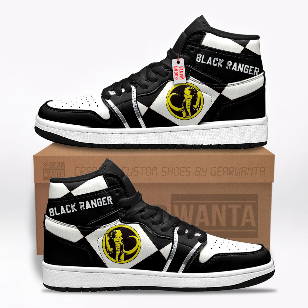 Black Ranger Mighty Morphin Power Rangers J1 Shoes Custom Sneakers TT12-Gear Wanta