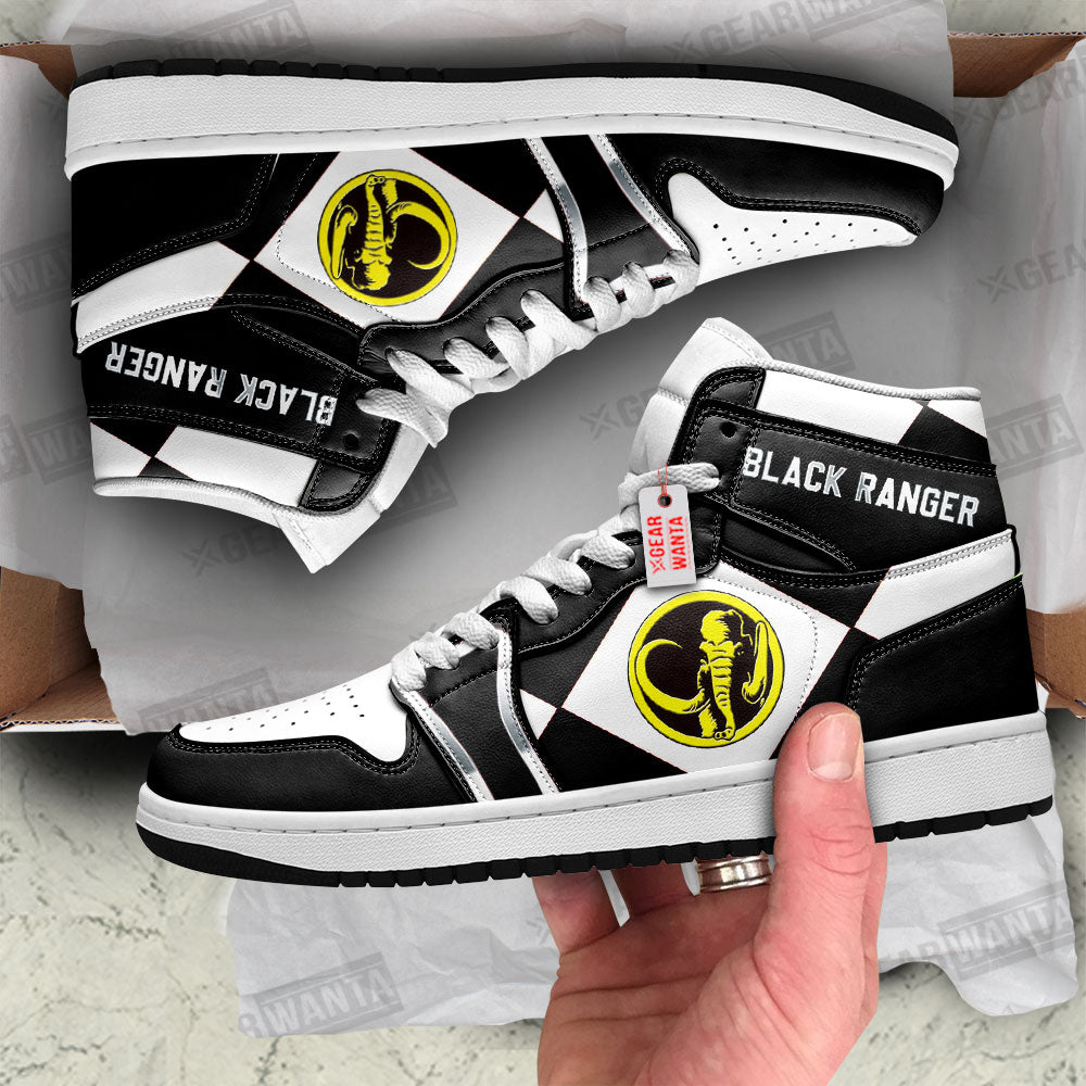 Black Ranger Mighty Morphin Power Rangers J1 Shoes Custom Sneakers TT12-Gear Wanta