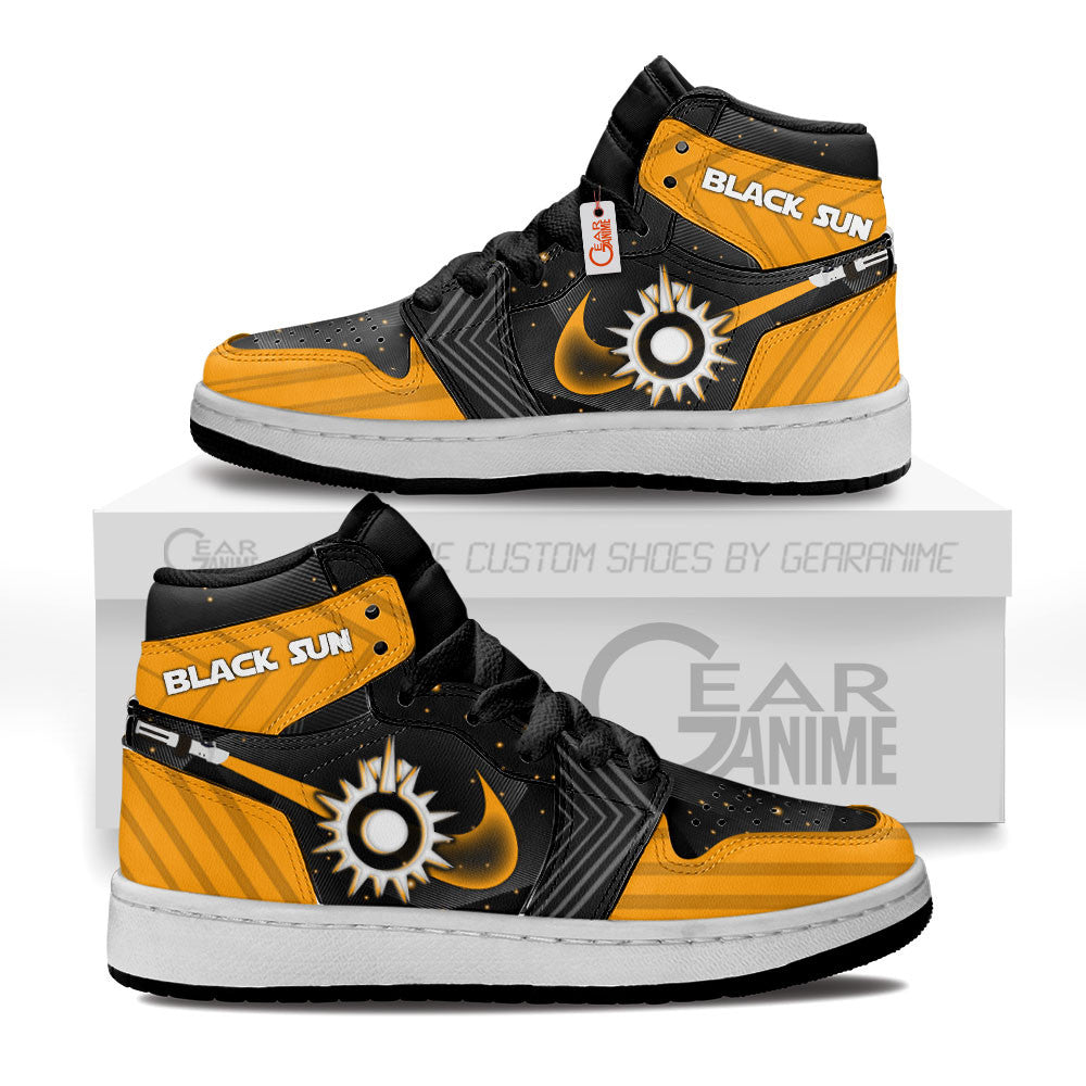 Black Sun Kids Shoes Custom Kid Sneakers Gearwanta.com