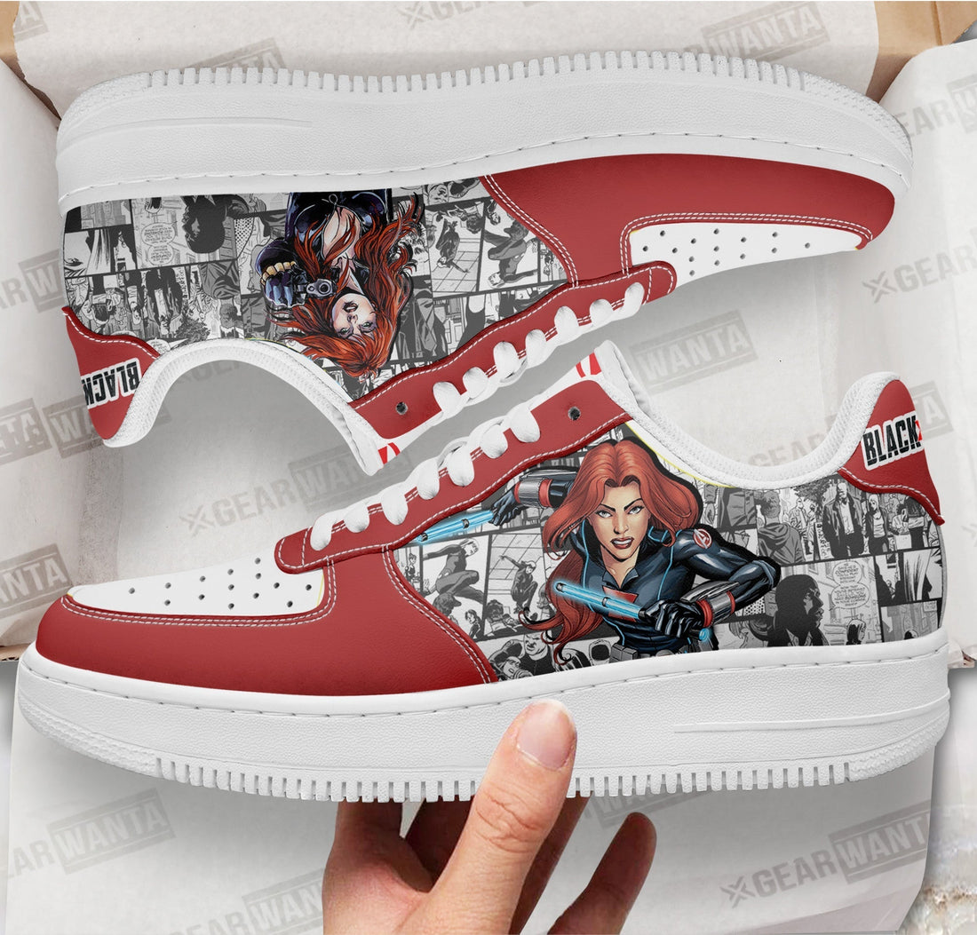 Black Widow Air Sneakers Custom Comic Shoes-Gear Wanta