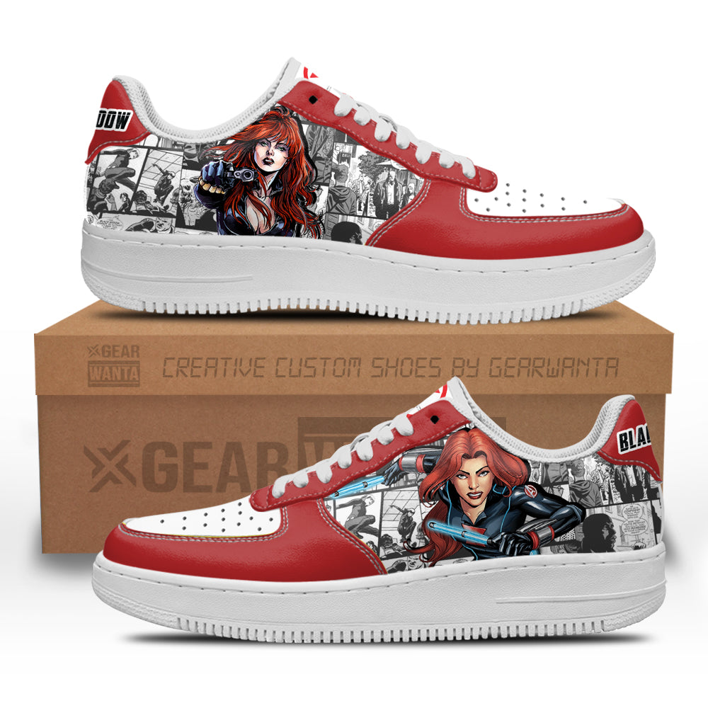 Black Widow Air Sneakers Custom Comic Shoes-Gear Wanta