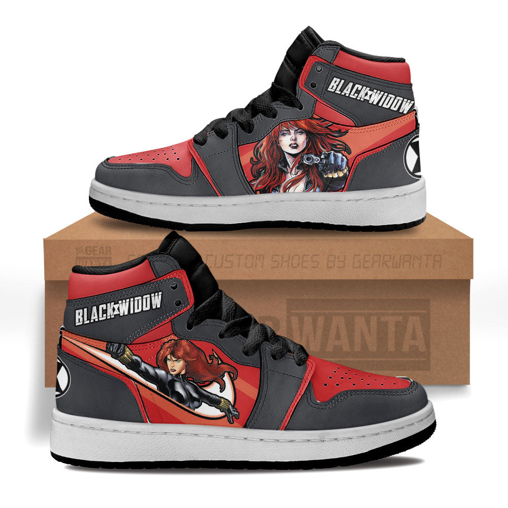 Black Widow Kid Sneakers Custom-Gear Wanta