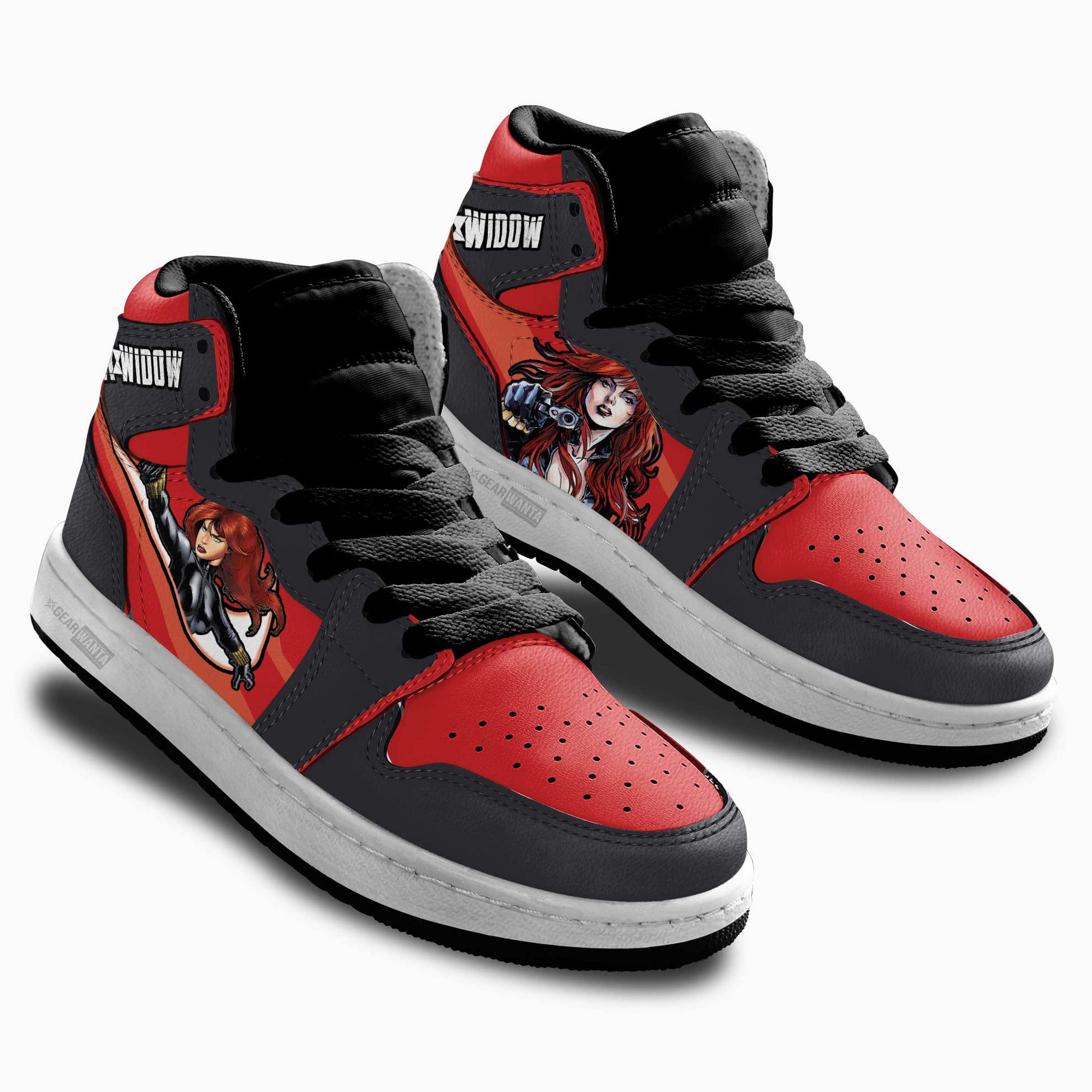 Black Widow Kid Sneakers Custom-Gear Wanta