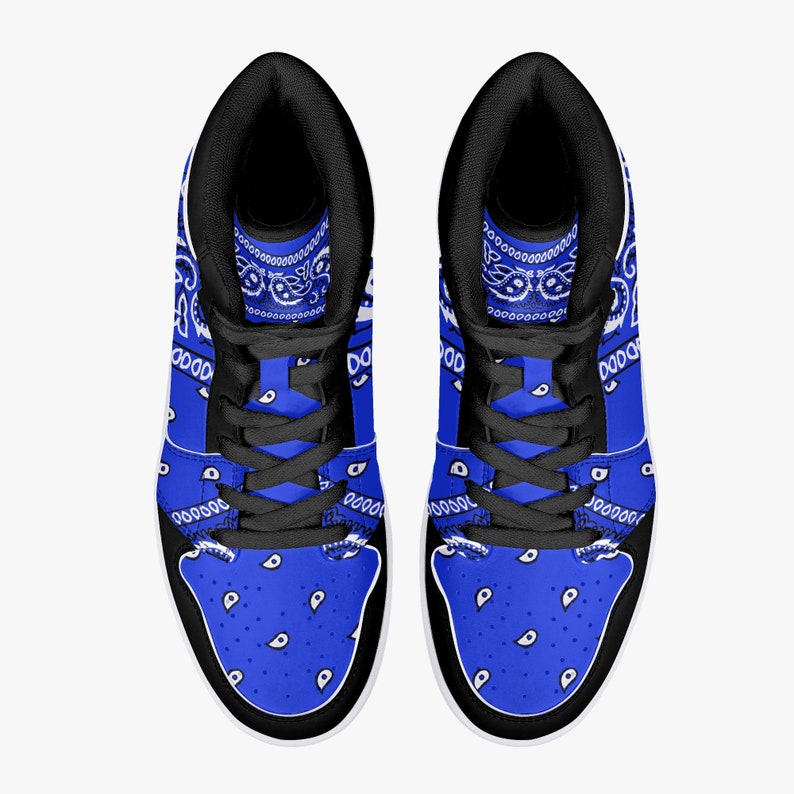 Blue Bandana JD1 High Top Shoes 