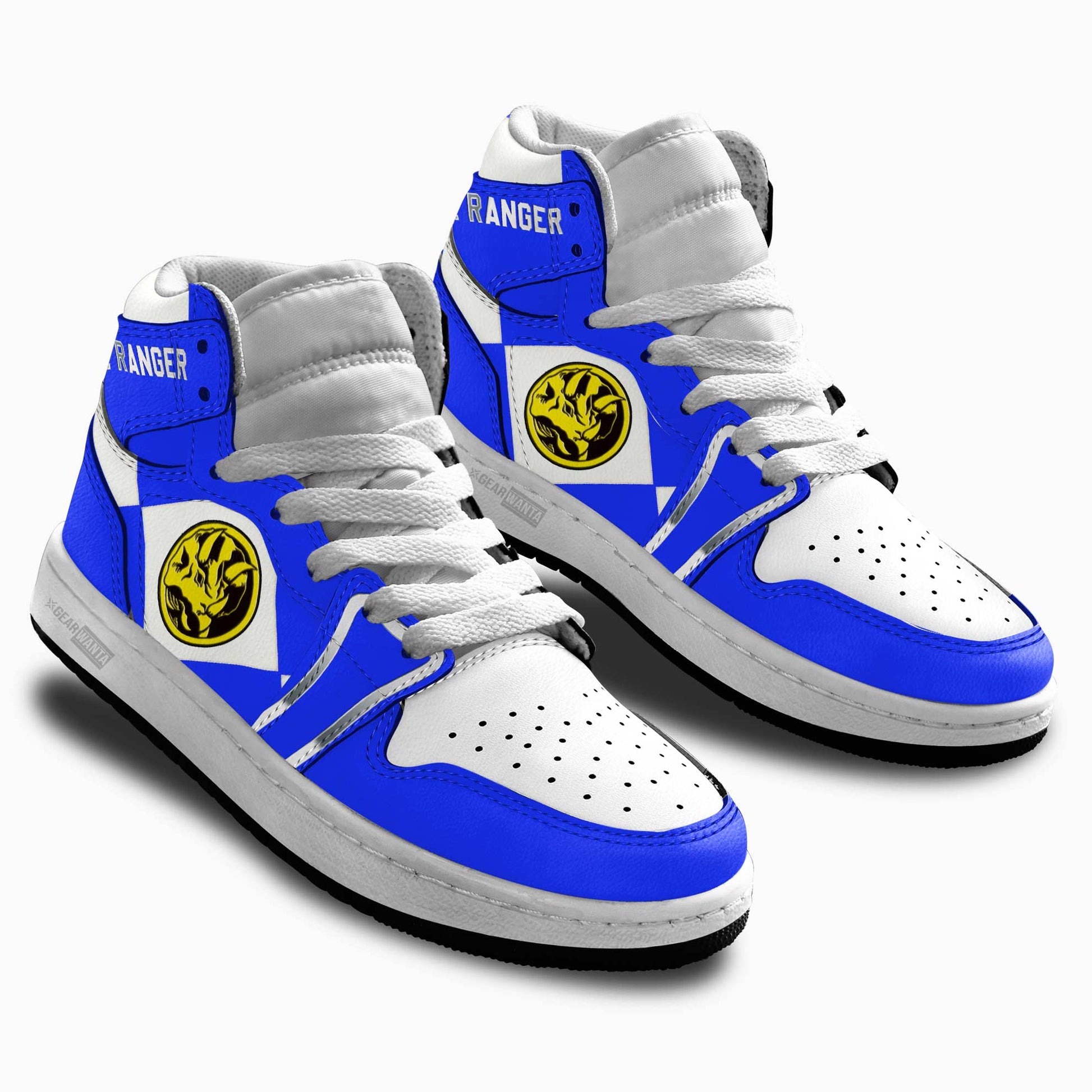 Blue Ranger Mighty Morphin Kid Sneakers Custom For Kids-Gear Wanta