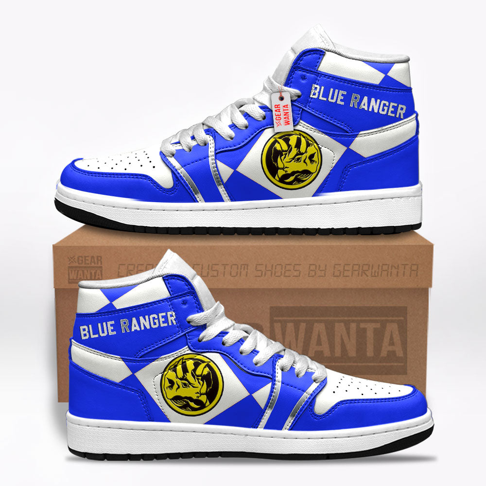 Blue Ranger Mighty Morphin Power Rangers J1 Shoes Custom Sneakers TT12-Gear Wanta