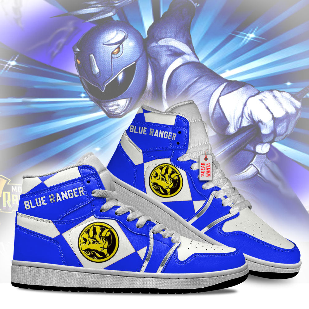 Blue Ranger Mighty Morphin Power Rangers J1 Shoes Custom Sneakers TT12-Gear Wanta