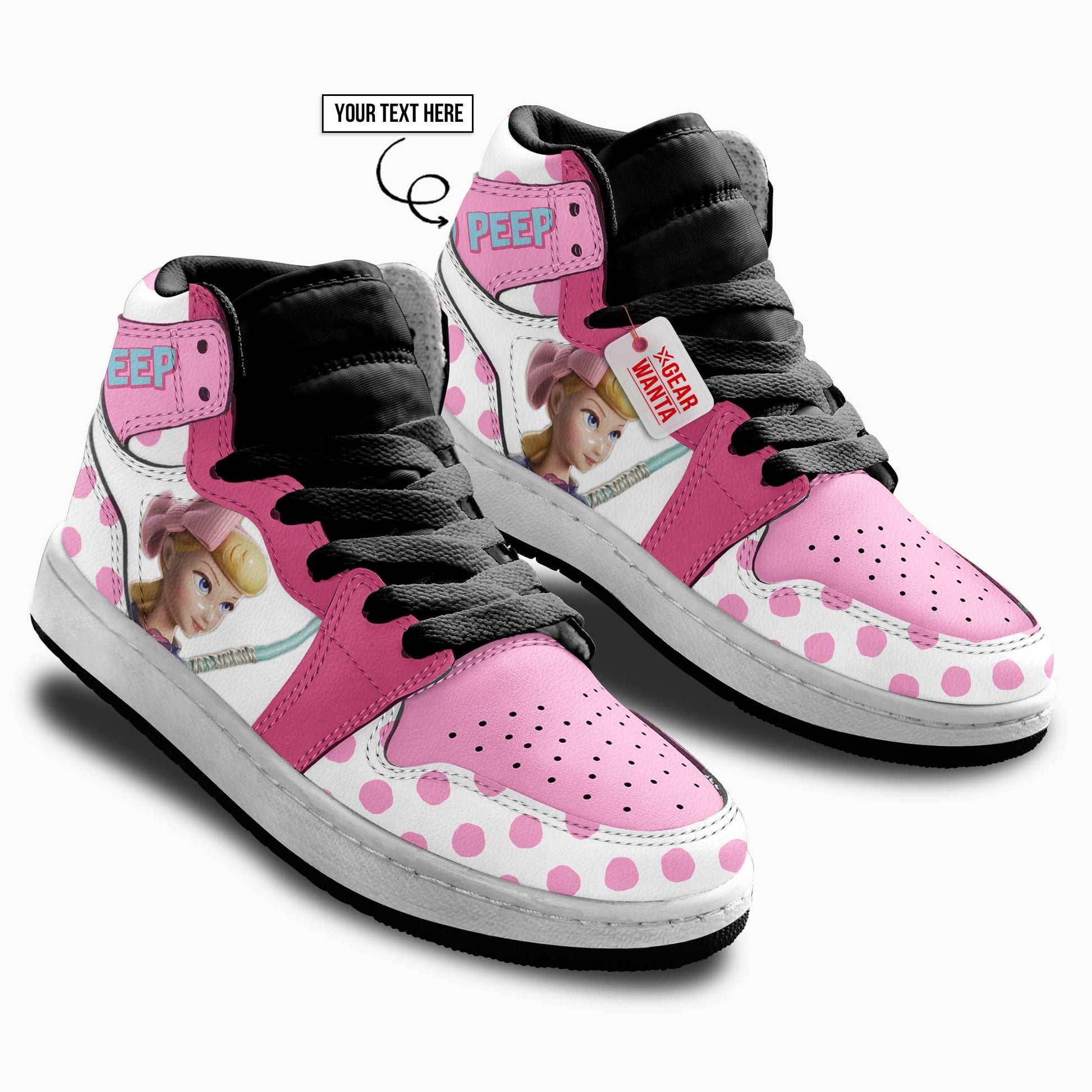 Bo Peep Kid J1s Sneakers Personalized Cartoon Collection - Gearwanta.com