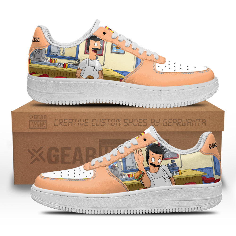 Bob Belcher Bob's Burger Custom Air Sneakers QD12-Gear Wanta