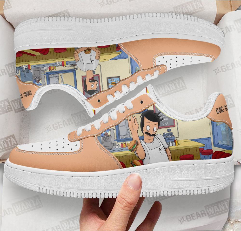 Bob Belcher Bob's Burger Custom Air Sneakers QD12-Gear Wanta