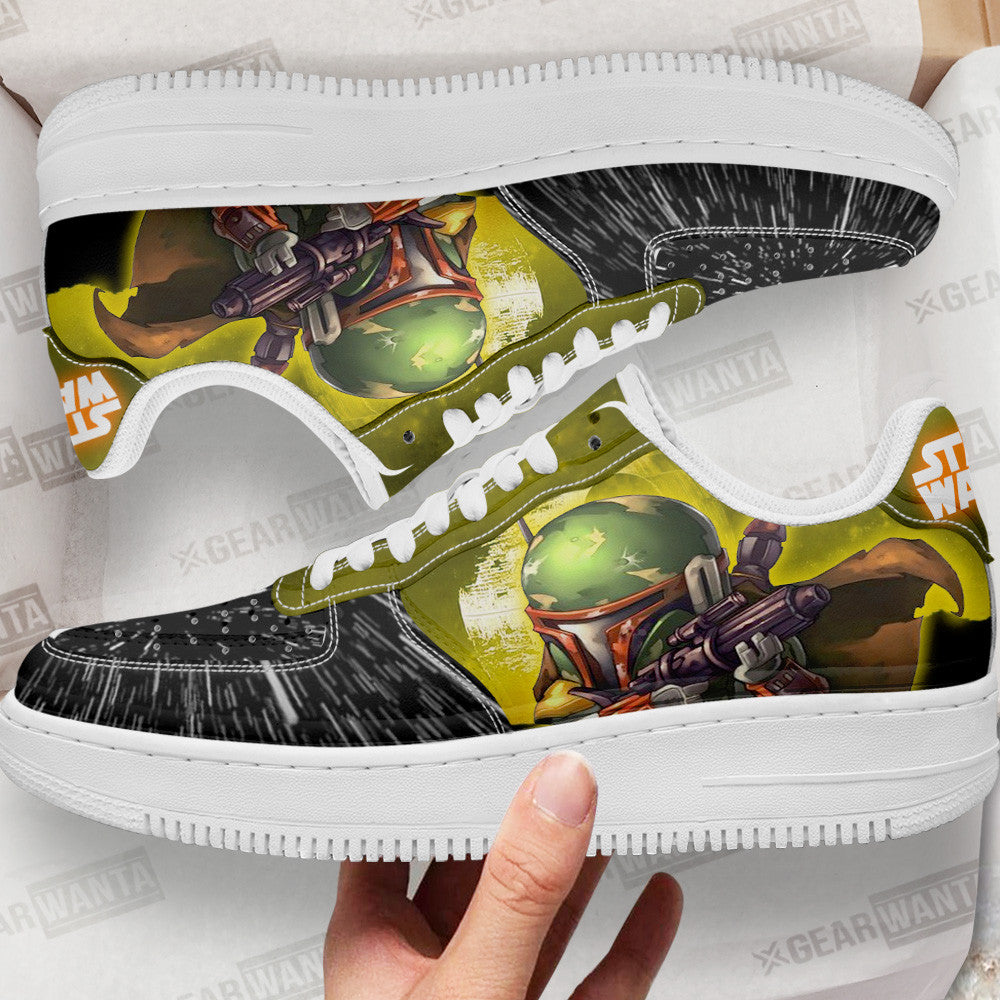 Boba Fett Air Sneakers Custom Star Wars Shoes-Gear Wanta