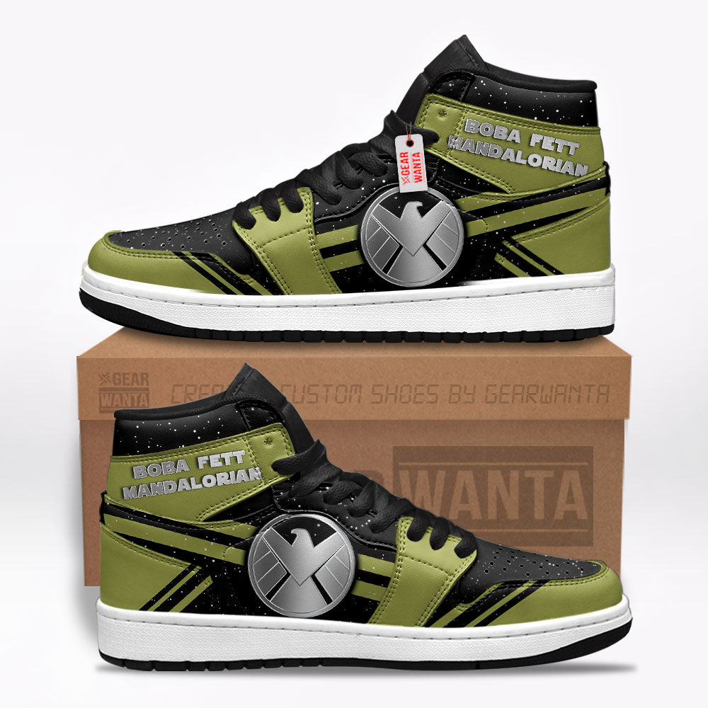 Boba Fett Mandalorian Star Wars Symbol J1 Shoes Custom TT20-Gear Wanta