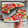 Bobby Allison J1 Shoes Custom Coca #12 Cars Race Sneakers-Gear Wanta