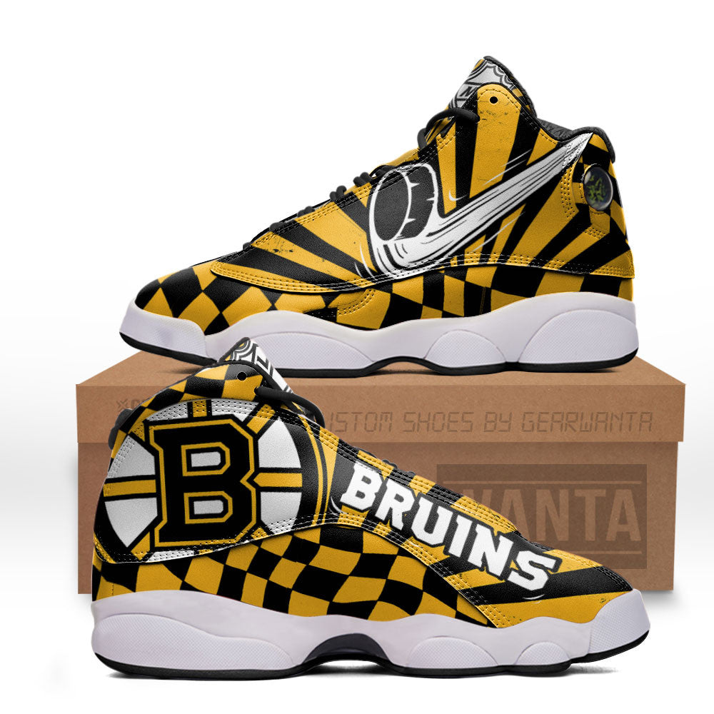 Boston Bruins J13 Sneakers Sport Custom Shoes-Gear Wanta