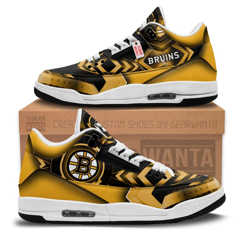 Boston Bruins J3 Sneakers Custom Shoes-Gear Wanta