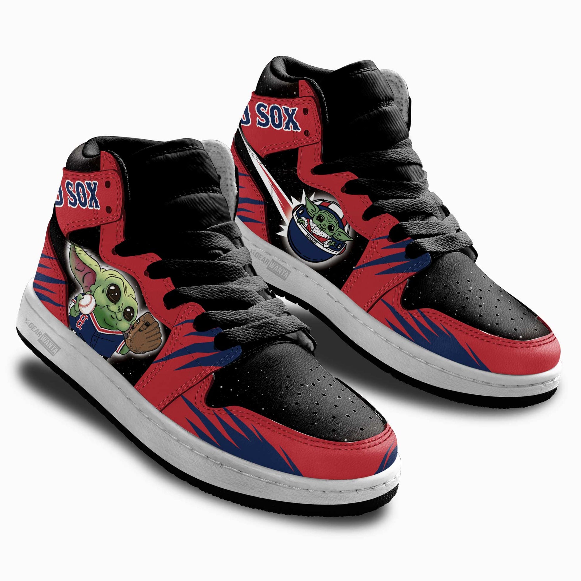 Boston Red Sox Kid Sneakers Custom For Kids-Gear Wanta