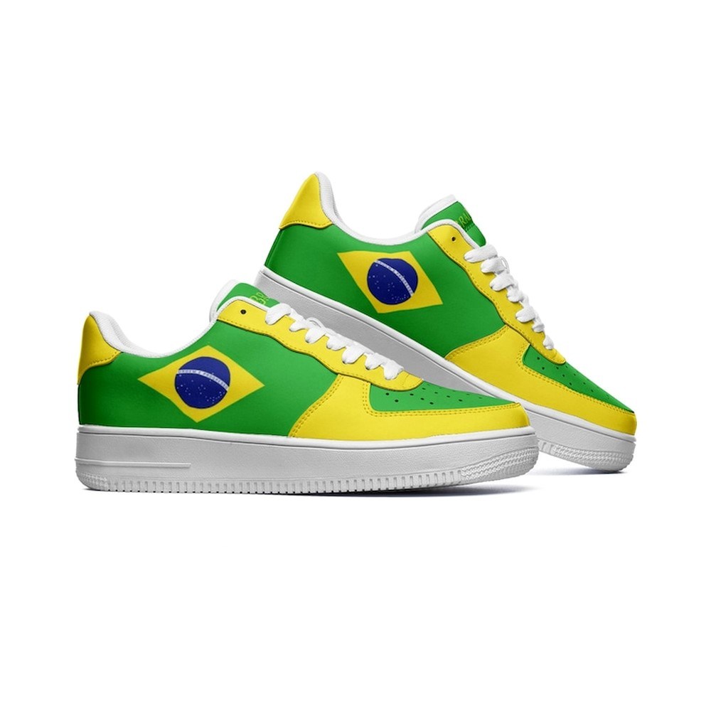 Brazil Flag Air Force Shoes Custom Country