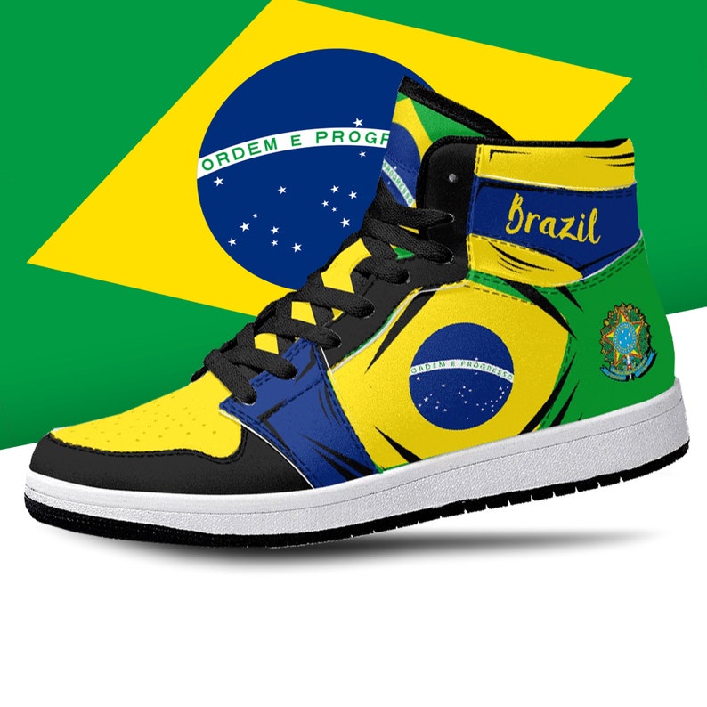 Brazil Flag JD1 High Top Shoes 