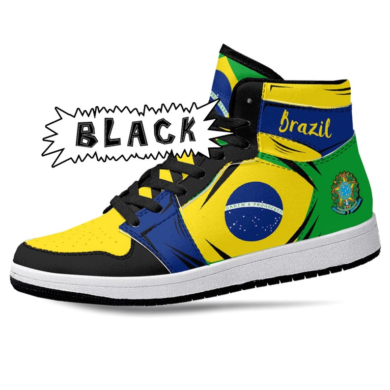 Brazil Flag JD1 High Top Shoes 