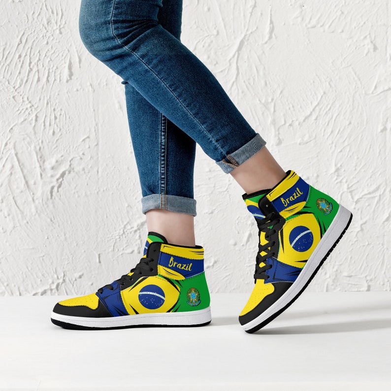 Brazil Flag JD1 High Top Shoes 