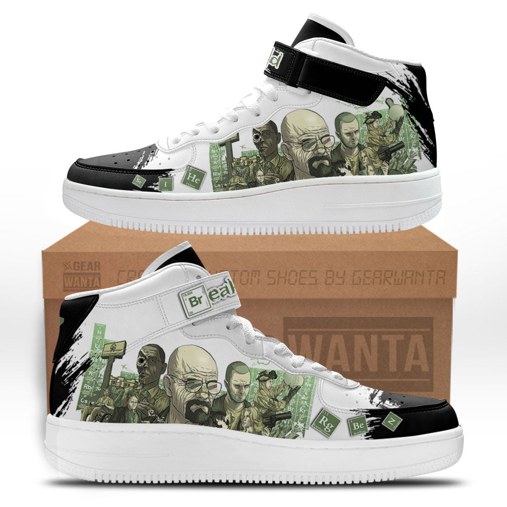 Breaking Bad Air Mid Shoes Custom Sneakers Fans-Gear Wanta