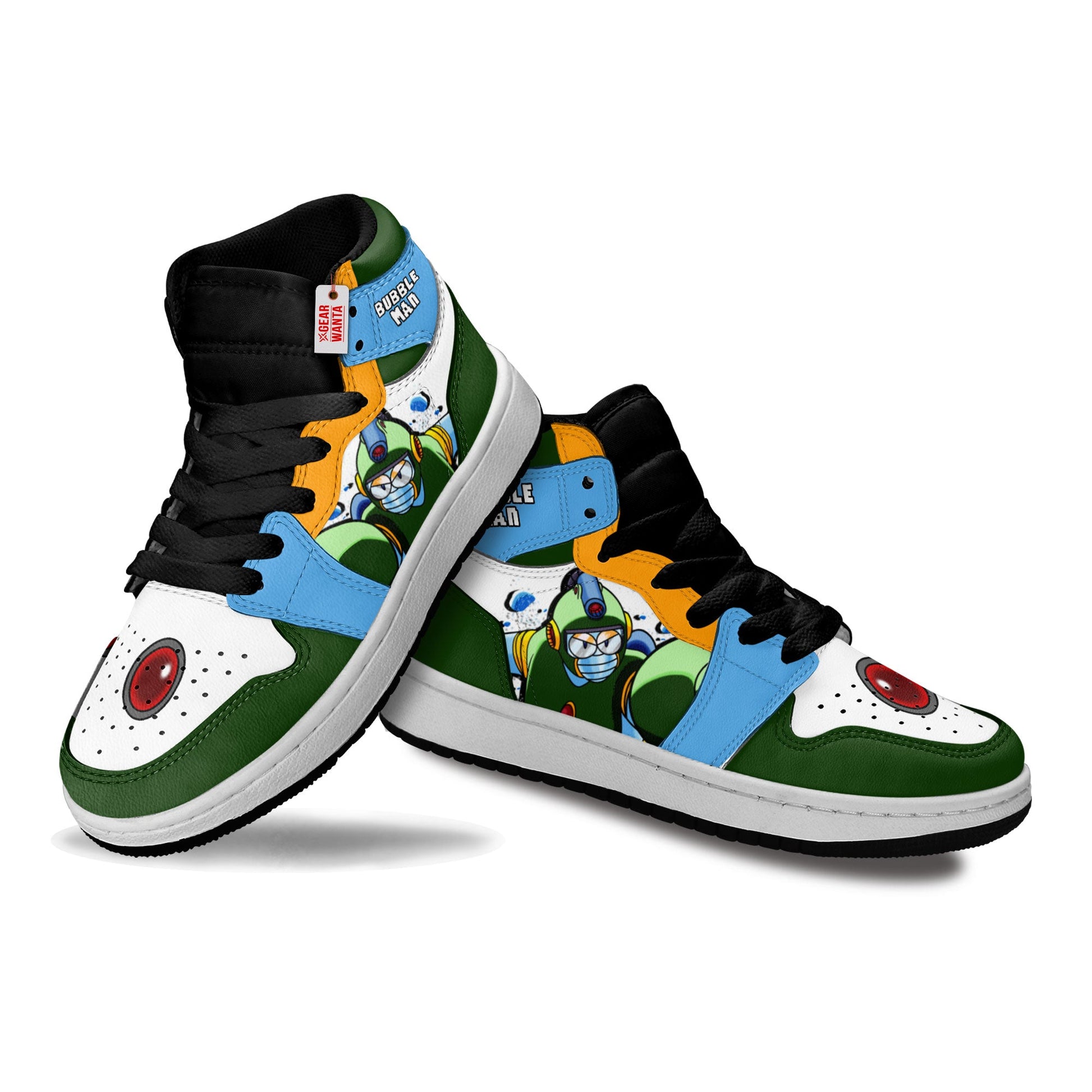 Bubble Man Mega Man Kid Sneakers Custom For Kids-Gear Wanta