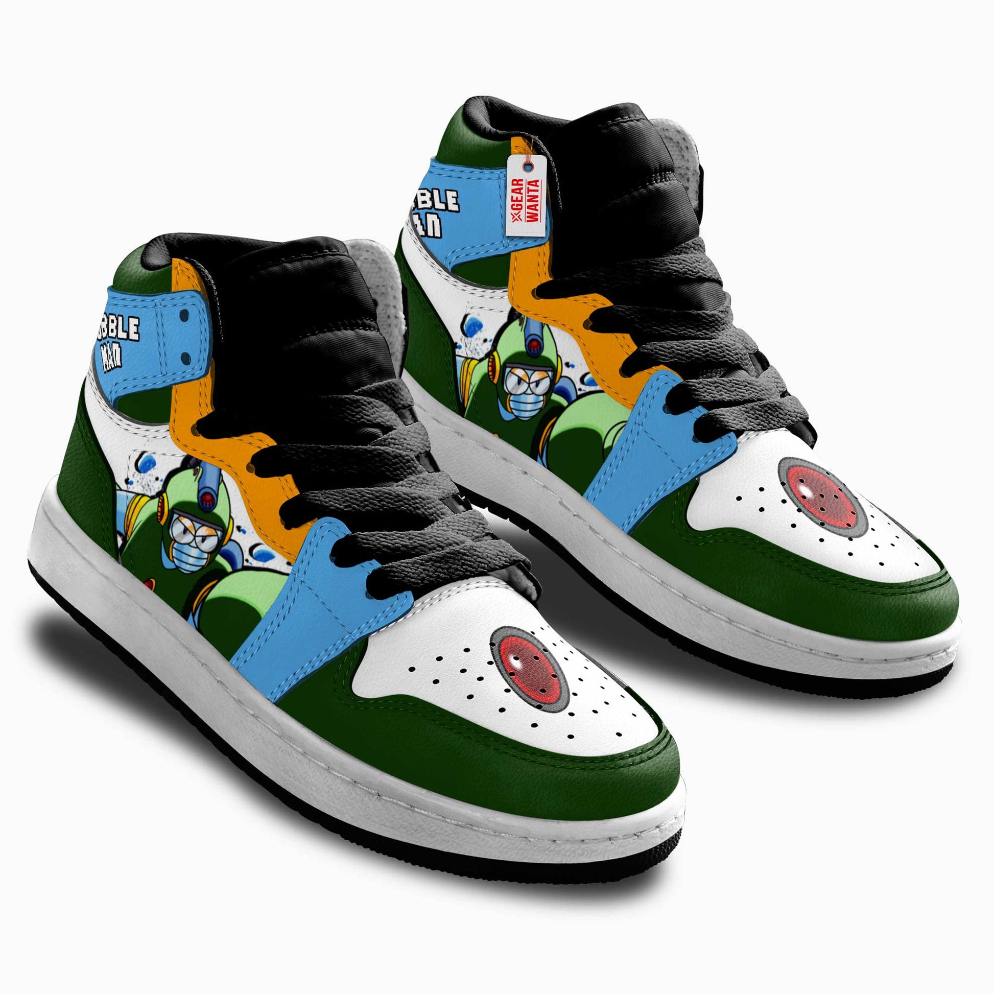Bubble Man Mega Man Kid Sneakers Custom For Kids-Gear Wanta