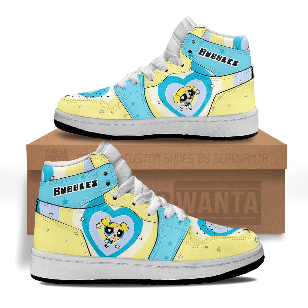 Bubbles The Powerpuff Girls Kid Sneakers Custom For Kids-Gear Wanta