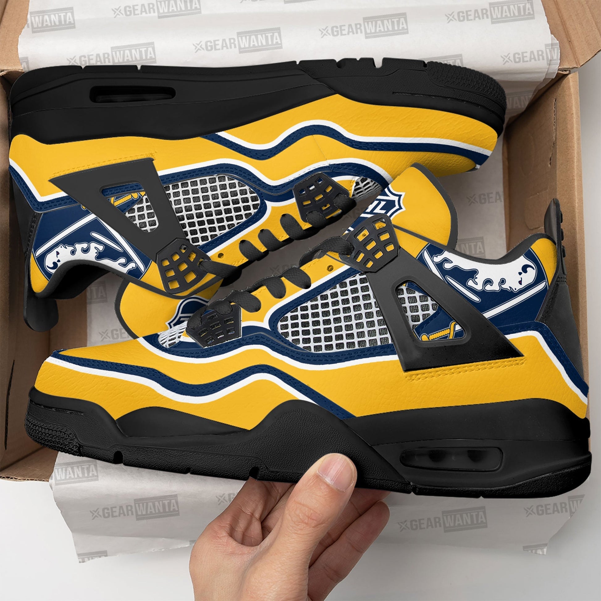 Buffalo Sabres Aj4 Sneakers Custom Shoes-Gear Wanta