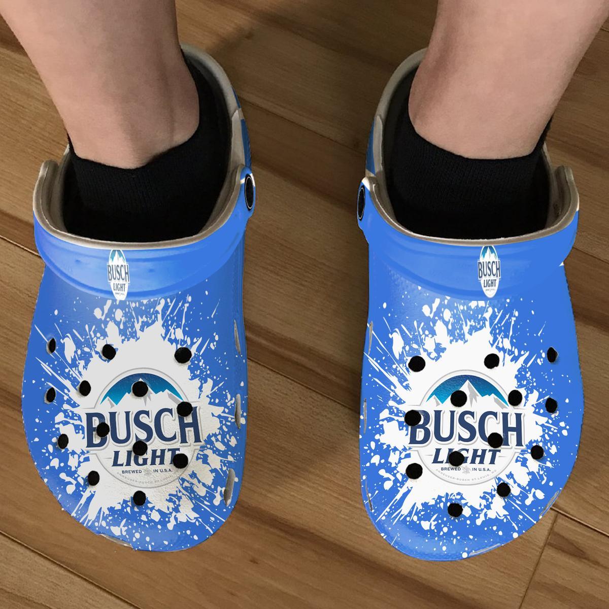 Busch Light Tie Dye Blue Clogs