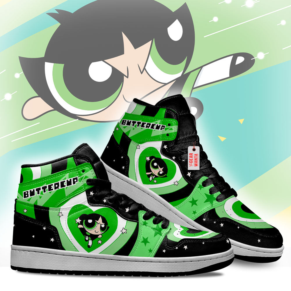 Buttercup The Powerpuff Girls J1 Shoes Custom Sneakers For Fans TT25-Gear Wanta