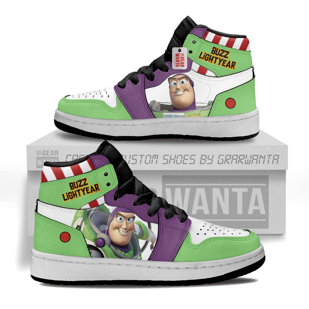 Buzz Lightyear Kid J1s Sneakers Personalized Cartoon Collection - Gearwanta.com