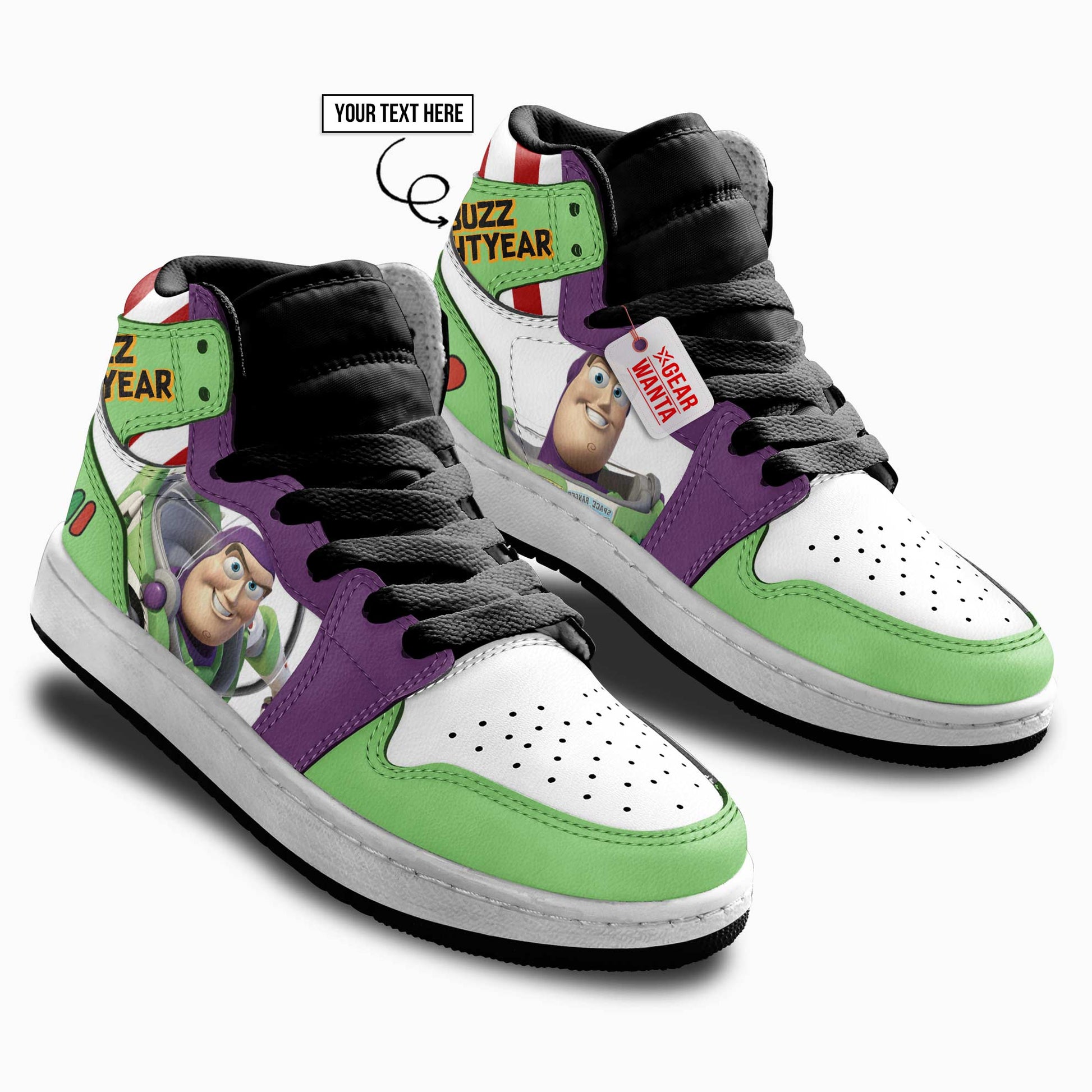 Buzz Lightyear Kid J1s Sneakers Personalized Cartoon Collection - Gearwanta.com