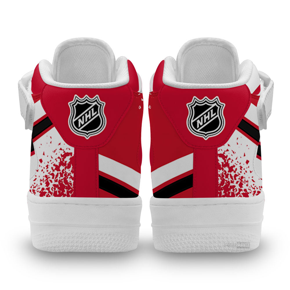 C Blackhawks Air Mid Shoes Custom Hockey Sneakers Fans-Gear Wanta