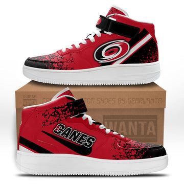 C Hurricanes Air Mid Shoes Custom Hockey Sneakers Fans-Gear Wanta